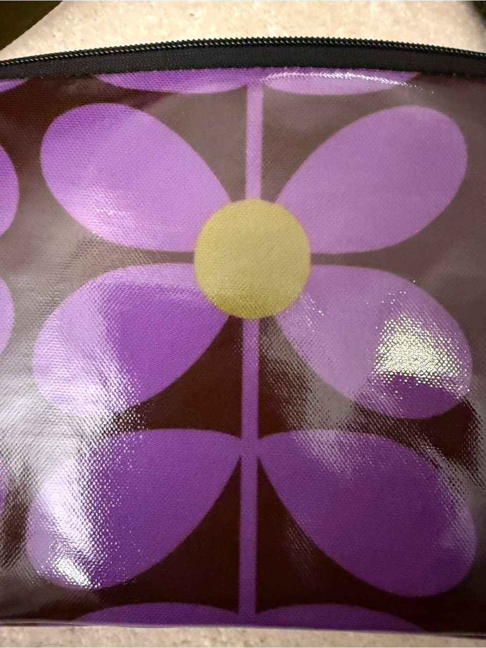Orla Kiely Purple Floral Pattern Slim Crossbody Bag NEW - Picture 2 of 10